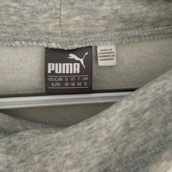 🩶PUMA S GreyTurtleneck pockets Hoodie 🩶 - Picture 2 of 6